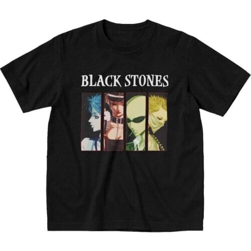 Nana Osaki T Shirts Men Soft Cotton Tee Tops Anime Manga Black Stones Tshirt Short Sleeve Printed T-shirt Gift