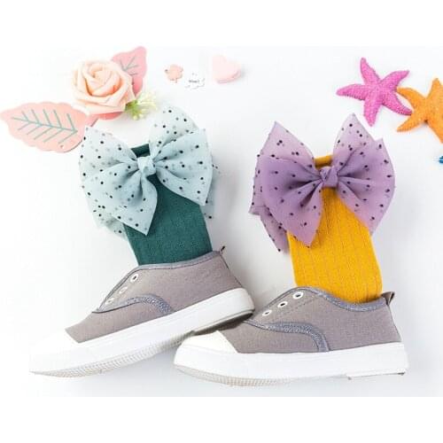 Baby girls socks socks kids bow knee high long tube sock sokken princess infant baby socks calcetines Leg 111