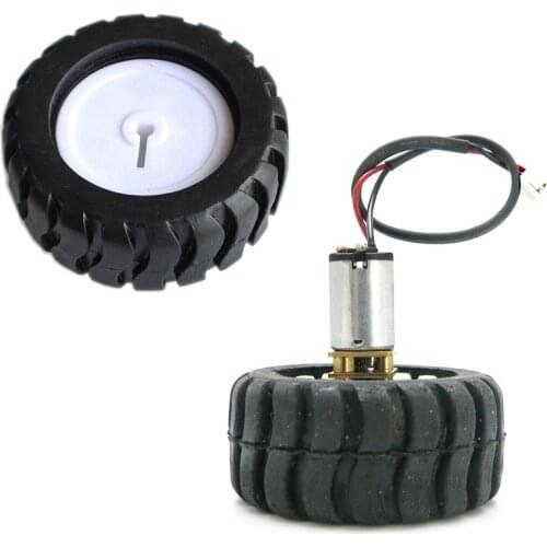 2PCS DC TT Motor Tire DIY Kit Wheels Smart Car Chassis Remote Control Robot DC Car Gear Motor