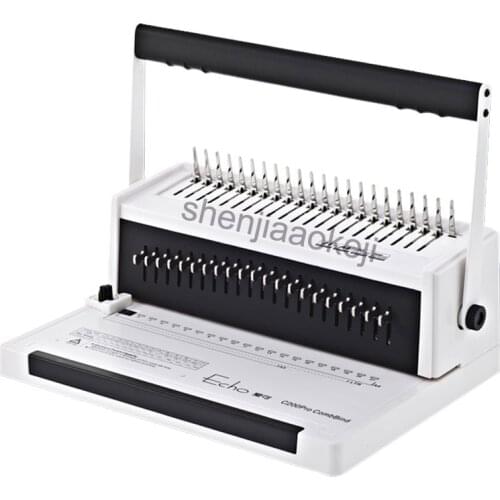 A4 paper wire Binding Machine C200PRO rubber ring Binding Machine Clip Text Book Comb-Type Full Drill Punching Machine 1pc