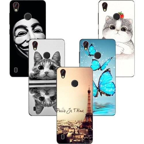 Soft Silion Case for ZTE Blade A7 Vita Floral Tower Pattern Cover Fundas For ZTE A7 vita