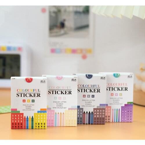 English Letter Number Digital Sticker Decorative Sticker Scrapbooking Stick Label diy Diary Album stationery Sticker Accessories