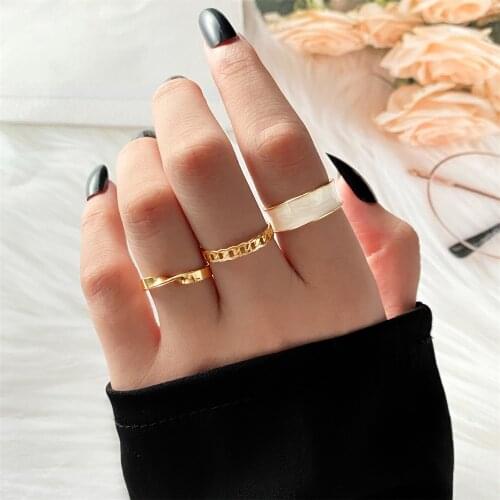IFMIA 2021 New Gothic Style Three Piece Opening Rings for Woman Fashion Jewelry European and American Wedding Party Sexy Ring