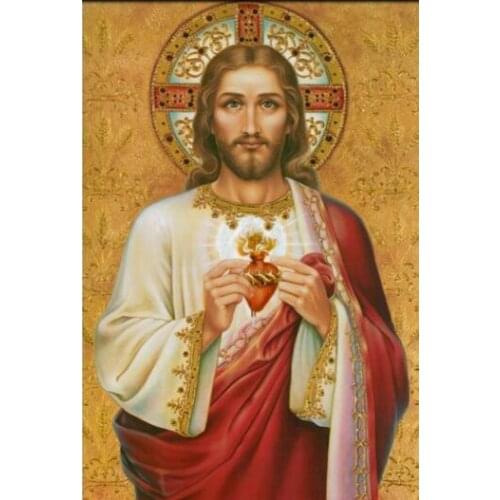 Heart of Jesus Artwork Vintage Art Film Print Silk Poster Home Wall Decor 24x36inch