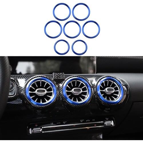Car Instrument Strip Dashboard AC Air Vent Ring Trim Cover for Mercedes Benz W177 A200L GLB200 A180L 2019 2020