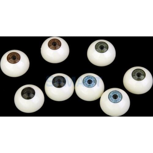 4 pairs Half Round Hollow Eyeballs 25mm for Doll Mask Skull Halloween Prop