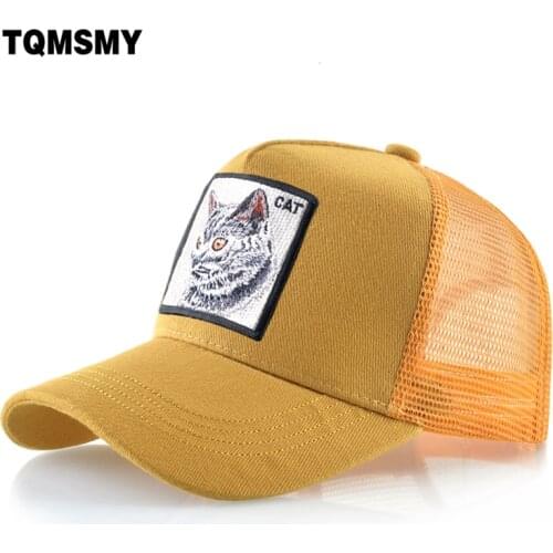 Casual Cotton Snapback caps for men Spring summer Baseball cap Tabby cat Embroidered Hip Hop Hat women sun Visor Trucker bone