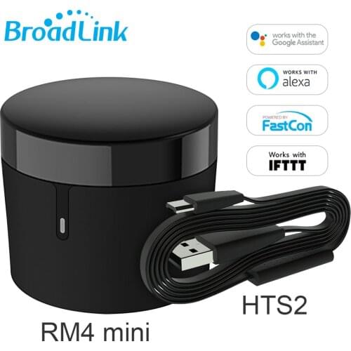 Broadlink RM4 mini RM4C Temp Humidity Sensor HTS2 WiFi IR Remote Controller for Air Conditioning TV set-top Box Work with Alexa
