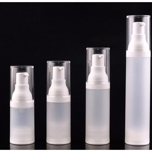 15ml 20ml 50ml Empty Cosmetic Airless Bottle Luxury Frosted Plastic Treatment Pump Vacuum Lotion Makeup Container Case 10pcs/lot