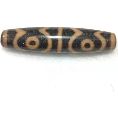 Rare Pattern Natural Agate 6 Eyes Dzi Beads Jewelry Amulet Magic Power Collectible Treasure Great Quality