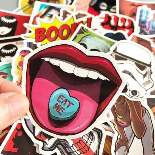 Skateboard stickers kpop stickers 50PCS sexy fashion personality trolley case skateboard cartoon doodle sticker MTZ052-67