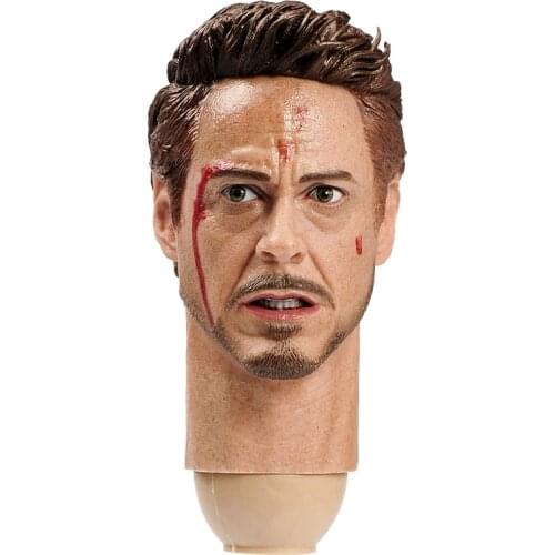 Tony 1/6 Head Sculpture Battle Damaged Version