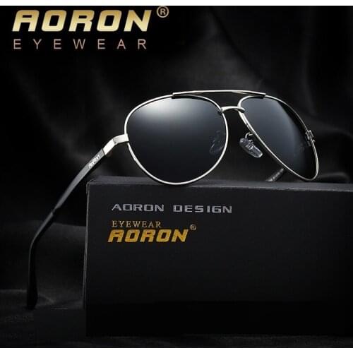 AORON Brand Men Pilot Polarized Sunglasses men Sun Glasses Alloy Frame Driving Glasses oculos de sol masculino shades 1306