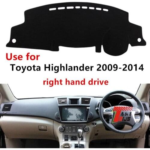 TAIJS Factory Fashion Anti cracking Polyester Fibre Car Dashboard Cover For TOYOTA Highlander 2009-2014 right hand drive
