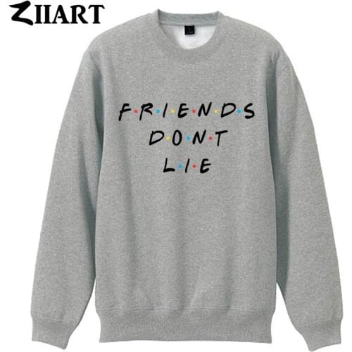 FRIENDS Don't LIE Friends Icon Girl Woman Women Crew Neck Sweatshirt Couple Clothes Teenager Pullover Fleece ZIIART