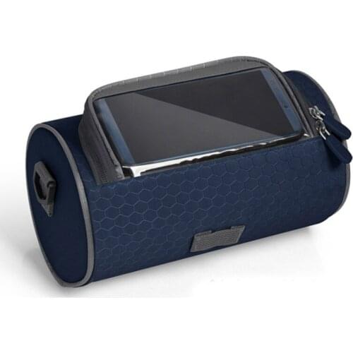 Waterproof Bicycle Handlebar Basket Bike Front Tube Bag Pack Cycling Front Frame Pannier Bicycle Touch Screen Phone Bag