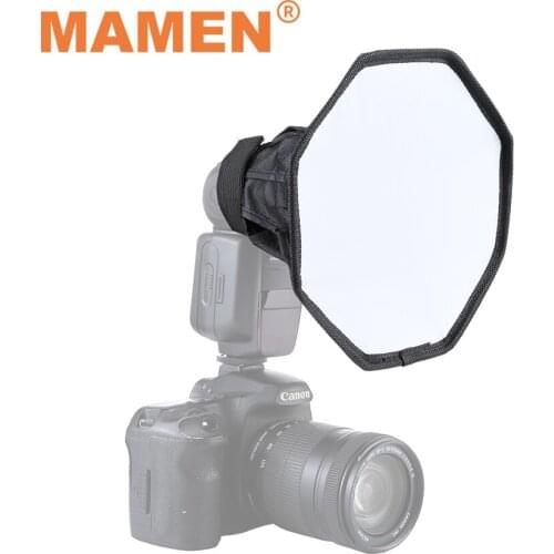 MAMEN 20cm Octagonal Diffuser Foldable Studio Softbox for Canon Nikon Sony Camera Flash Light Diffuser Photography Accessory