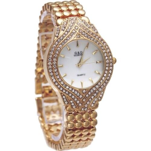 WA138 G&D Watch Women Quartz Wristwatch Stainless Steel Band Relojes Mujer Luxury Crystal Ladies Bracelet Watches Gift Boxes