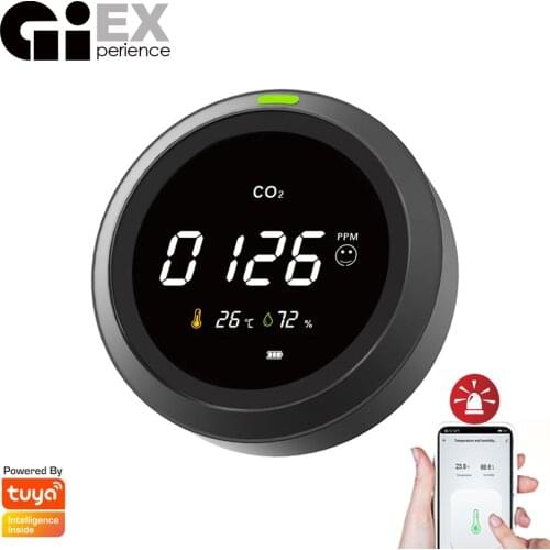 WIFI Samrt Carbon Dioxide Temperature&Humidity Detector Alarm&data logging Air Quality Monitor Gas Detector HCHO TUYA Smart Life