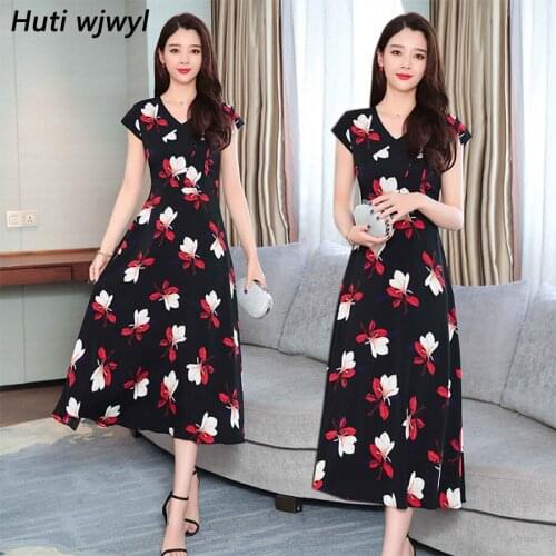 Plus Size Summer Vintage Floral Boho Beach Sundress 2021 Korean New Elegant Women Party Sexy Midi Dresses Bodycon Maxi Vestidos