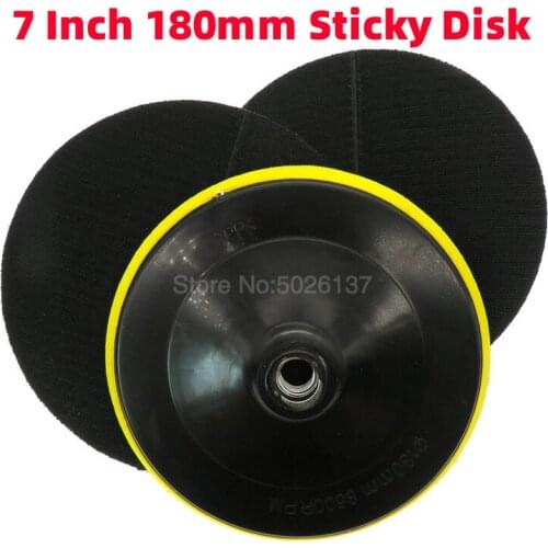1Pc 7-Inch 180MM Angle Grinder Polishing Disc Self-adhesive Sticky Disk Sandpaper Suction Cup Electric Flocking Drill Pad No Rod