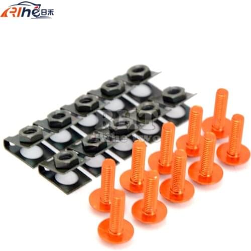 10 pieces 6mm motorcycle fairing body screws for 450 exc sxf 950 1290 exc 300 1190 sx 1190 Adventure/R 2013 2014 2015
