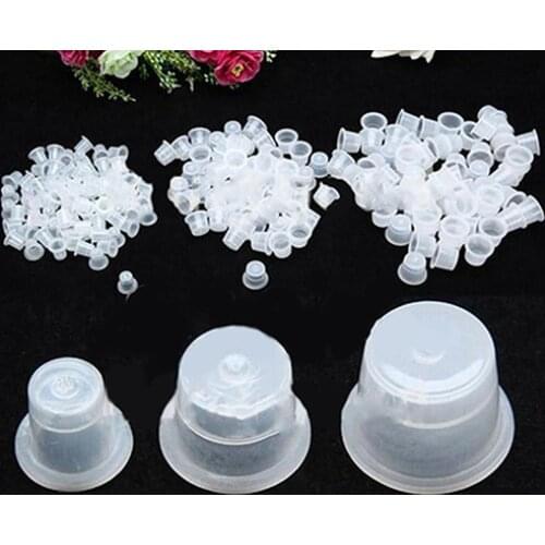 100Pcs Tattoo ink Holder Disposable Small Medium Large Plastic Clear Tattoo Ink Cups Caps Pigment Tattoo accesories