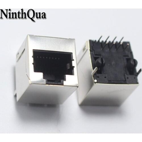 2pcs RJ45 5524 Network jack 8P8C Modular Network PCB Jack 8P Vertical LAN Adapter 5224-8p8c DIP Connector
