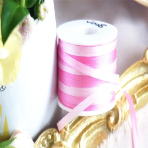 4mmx10m/roll variegated of 100% pure silk embroidery ribbon thin taffeta silk edge ribbon Anya Ribbon Handcraft DIY ribbon