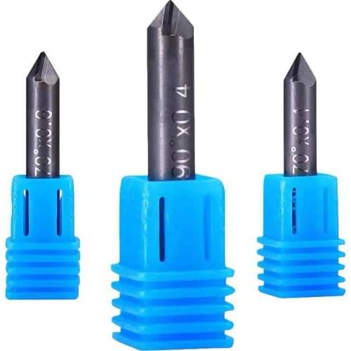 Diamond engraving tool engraver granite lathe end milling cutters cnc router bit PCD carving tool for cutting stone Marble 2pcs