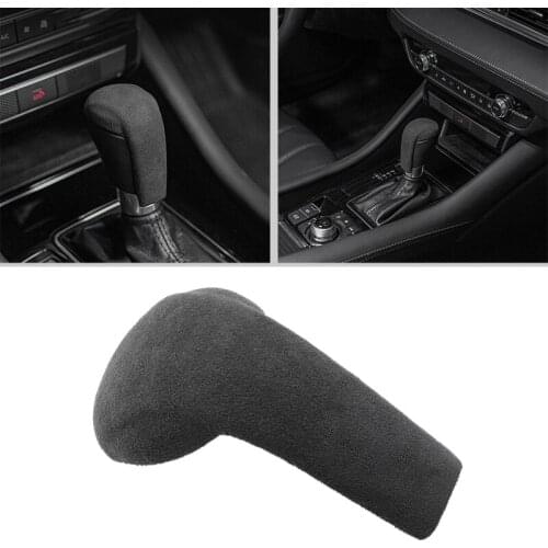 Car Suede Style Gear Shift Knob Cover Trim for Mazda 3 Axela 6 CX-4 CX-5 CX-8 AT 2014 2015 2016 2017 2018 2019 2020