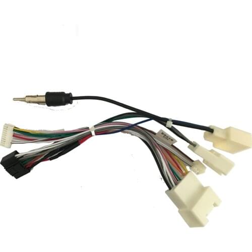 Android car radio Car Accessories Wire Wiring Harness Adapter Connector Plug Universal cable For Toyota Prado 2010-2013 Harness