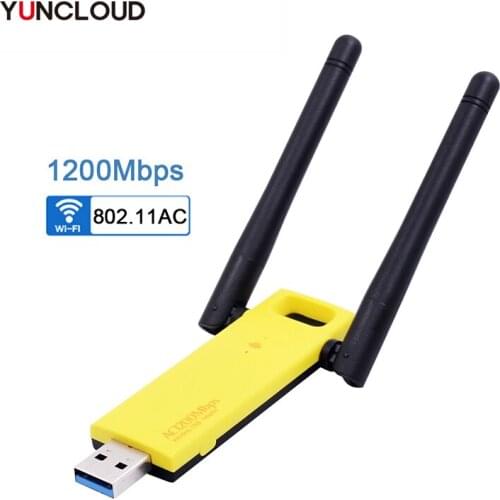 1200Mbps Wireless USB 3.0 Realtek RTL8812BU Wifi Adapter 2.4G 5Ghz Network Card Dongle With Antennas for Desktop PC Computer