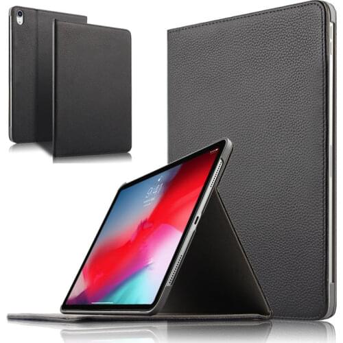 Case Cowhide For iPad Pro 11 2018 Protective Cover Genuine Leather Stand Case For Apple 2018 iPad Pro11 iPad 11 inch A1980 model