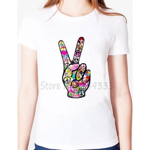 Floral hand yeah Print Women tshirt Modal Casual Loose Funny t shirts For Lady Top Tee Drop Ship SH-54