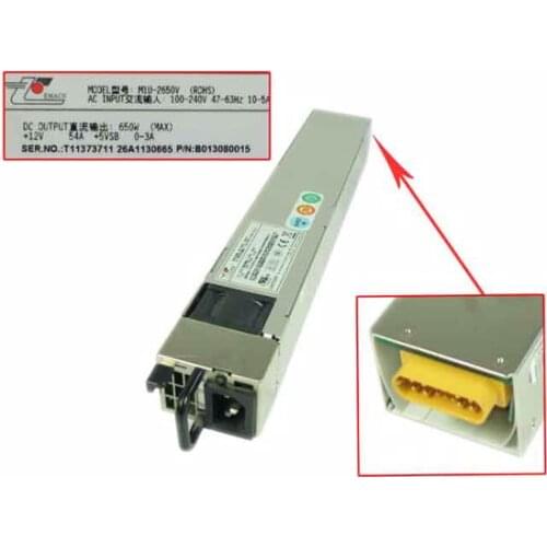 EMACS Zippy M1U-2650V Server Power Supply 650W Power Supply