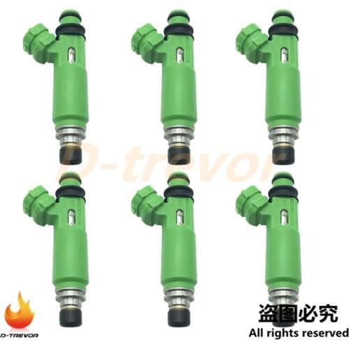 6pcs OEM 195500-3170 Fuel Injector Nozzle For 1998-2003 Mitsubishi Montero Sport 3.0L MD332733