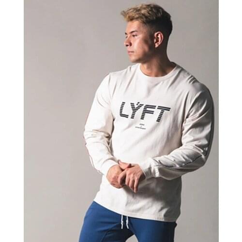 2020 Long Sleeve Tshirt Men Solid Color Cotton T-shirt Bodybuilding Underwear Shirts Spring Jogger Sports Muscle Exercise 3XL