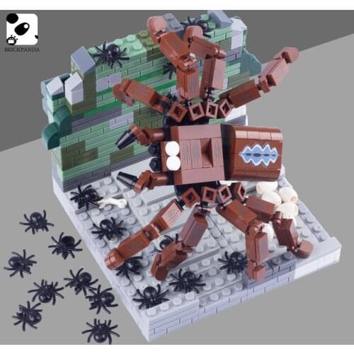 MOC City Spider Building Blocks Animal Halloween Vampire Snake Skeleton Figures Accessories Children Mini Bricks Kid Puzzle Toys