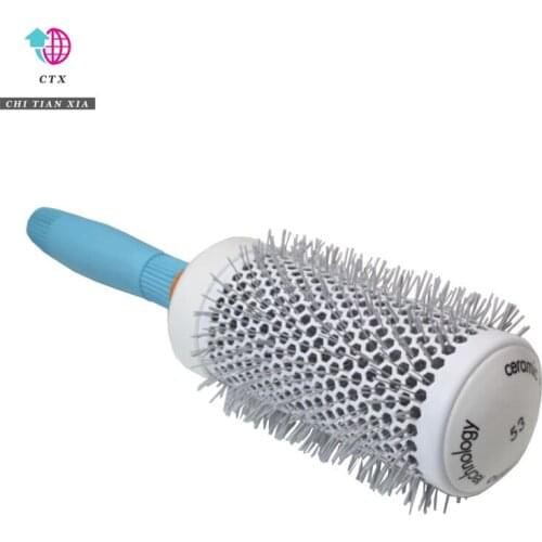 25mm 32mm 45mm 53m Ceramic Hair Brush Thermal Ceramic Ionic Round Barrel Hair Brush Aluminum Tube Comb Double Sided Round Brush
