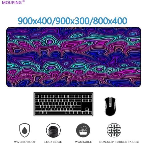 Strata Liquid Mouse Pad Art Carpet Desk Mat Xxl Gaming Mat Black and White Mousepad Company Desktop Table Mat Anti-slipmat 90 40