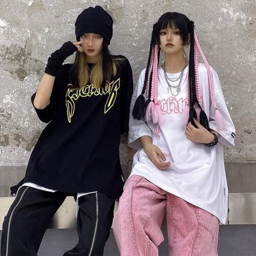 Kpop Couple T-Shirt Short Sleeve grunge Clothes Plus Size Emo Aesthetic Clothes Korean Style Summer Top Alternative Clothing