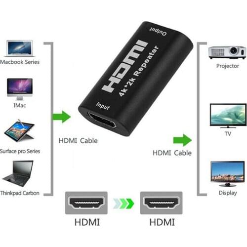 Mini 1080P 4K*2K HDMI Extender Repeater 3D HDMI Adapter Signal Amplifier Booster 4.95Gbps Over Signal HDTV AH131+ HDMI Extender
