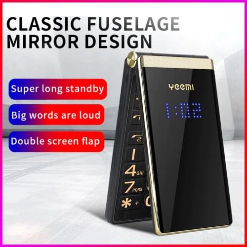 TKEXUN Flip Touch HandwritingScreen 3.0" Display Telephone Speed DialSOS Metal Body Senior Not Smart Mobile Cell Phone