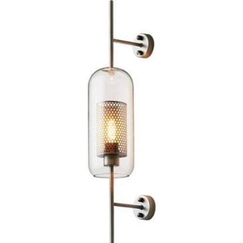Retro Industrial Wall Lamp Glass Modern Wall Decorative Lights Kitchen Living Room Bedroom Dining Room Study Light Fixtures