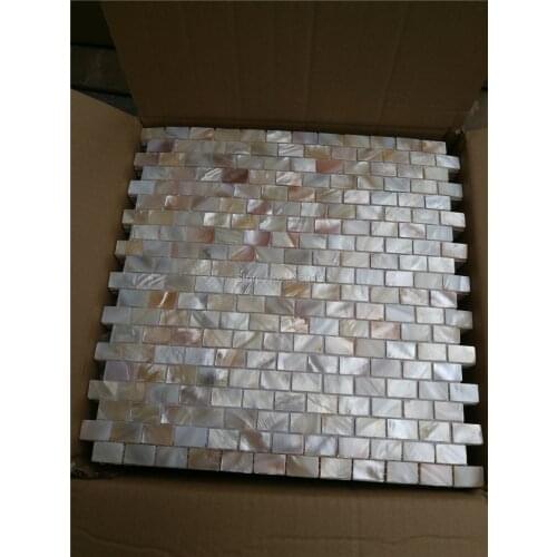 Natural freshwater shell brick pattern mother of pearl mosaic tile for interior house decoration wall tile 2 square meters/lot
