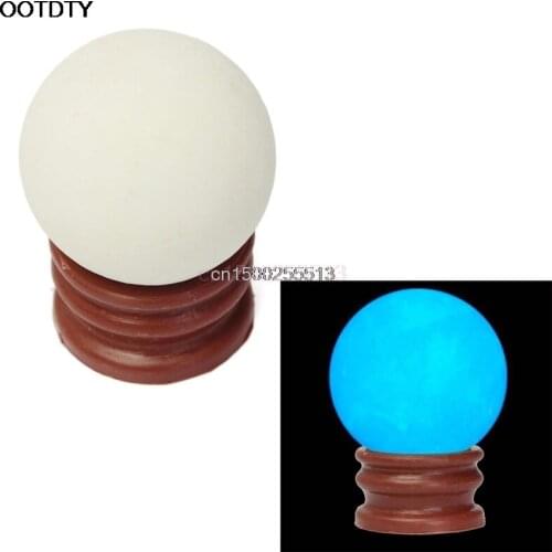 Delicate Glow In Dark Quartz Crystal Sphere Ball Blue Luminous 3.5cm + BASE