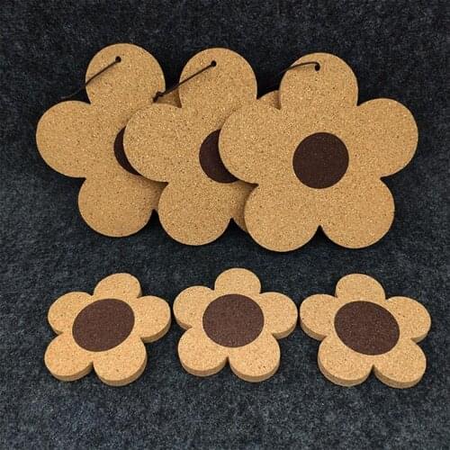 Wooden Flower Shape Coaster Creative Heat Insulation Hot Pot Holder Flower Trivet Mat Table Mat Pad Home Table Decor Coxeer