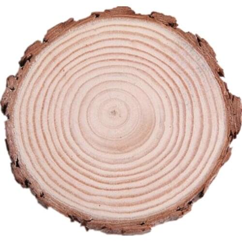 1cm thick Crude Wooden Coaster Coffee Tea Cup Mat Pad Natural Tree annual ring wood slice drink coasters Decor Table Mat 10pcs