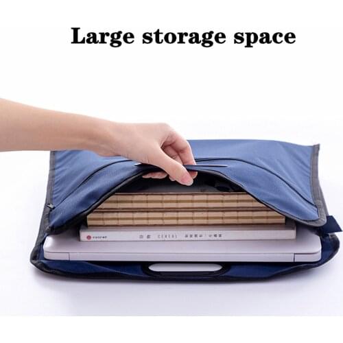 Portable Men Briefcases Waterproof Canvas Big A4 Document Bags Double Layers Book File Women Handbags Conference Information Bag
